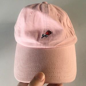ARITZIA BALL CAP PINK WITH ROSE PERFECT CONDITION